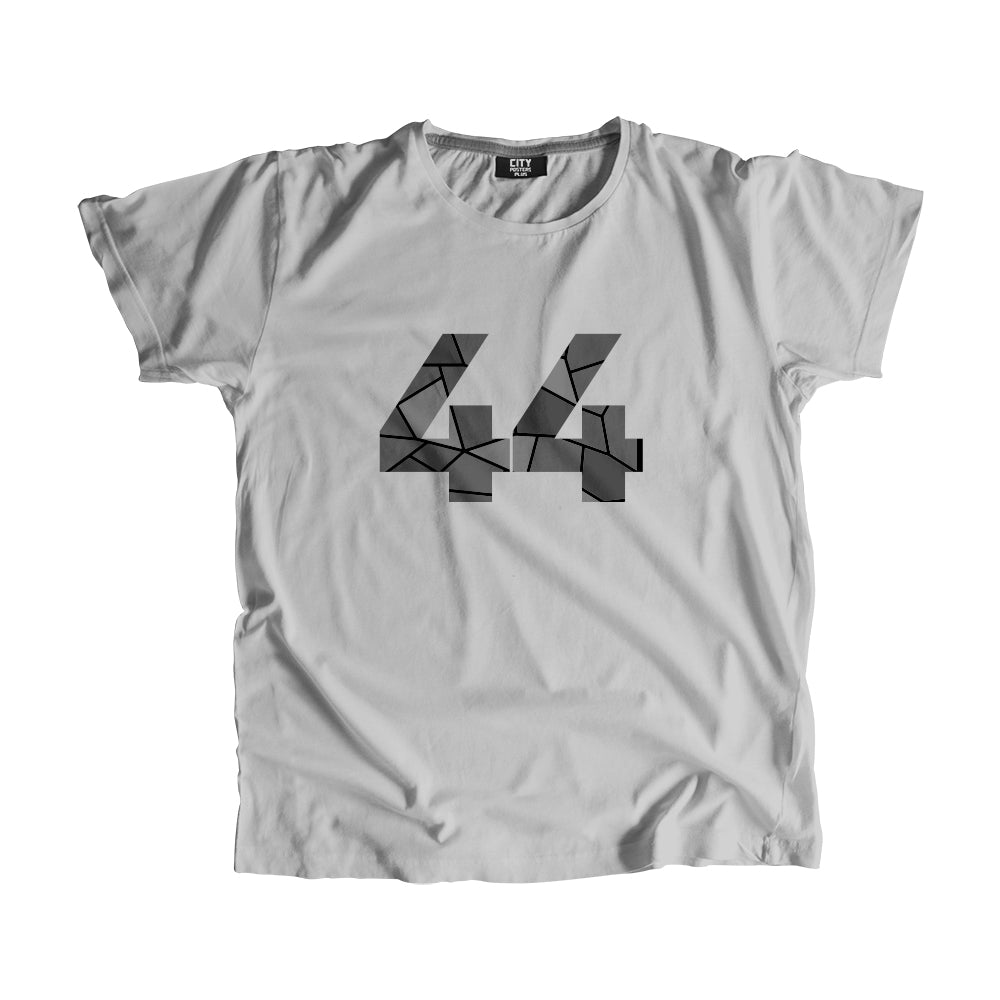 44 Number Men Unisex T-Shirt (Melange Grey)