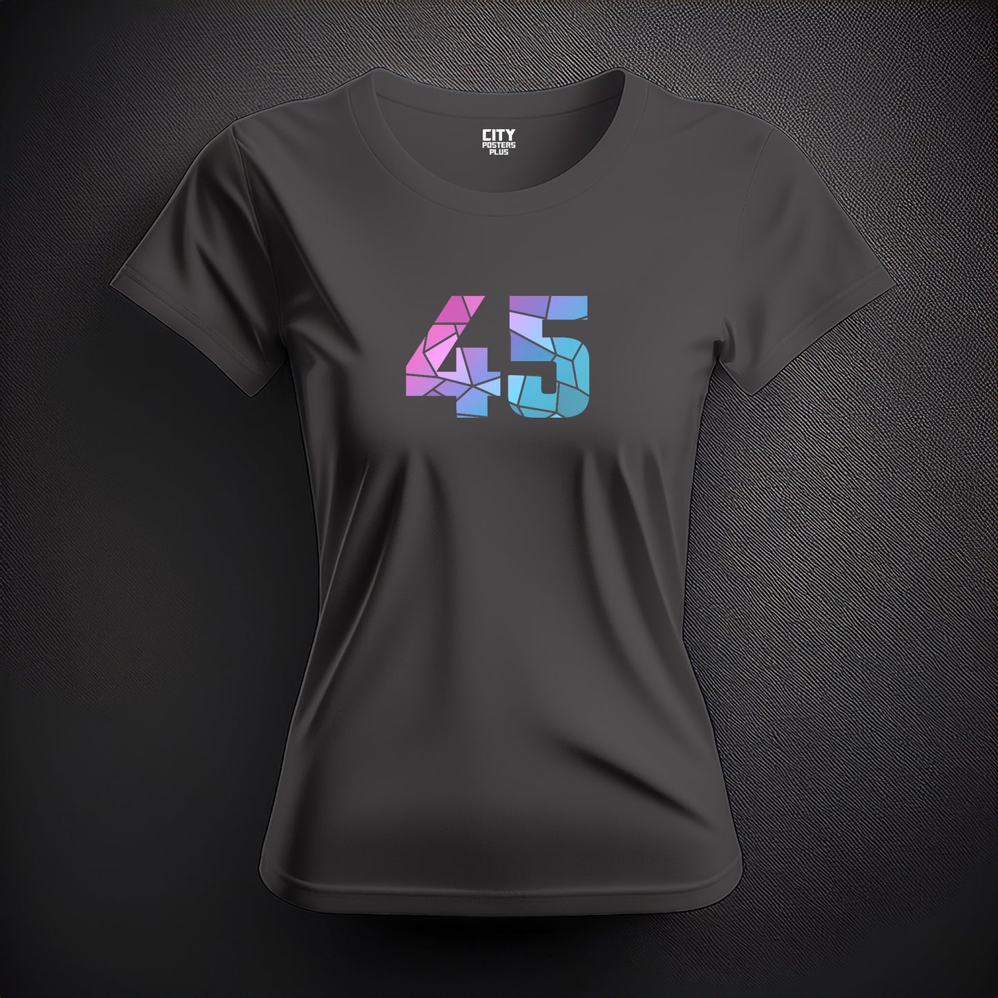 45 Number Women T-Shirt (Charcoal Grey)