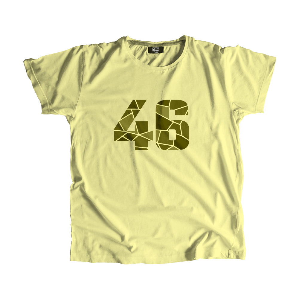 46 Number Men Unisex T-Shirt (Butter Yellow)