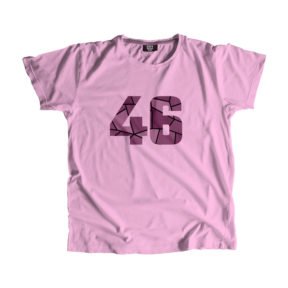 46 Number Men Unisex T-Shirt (Light Pink)