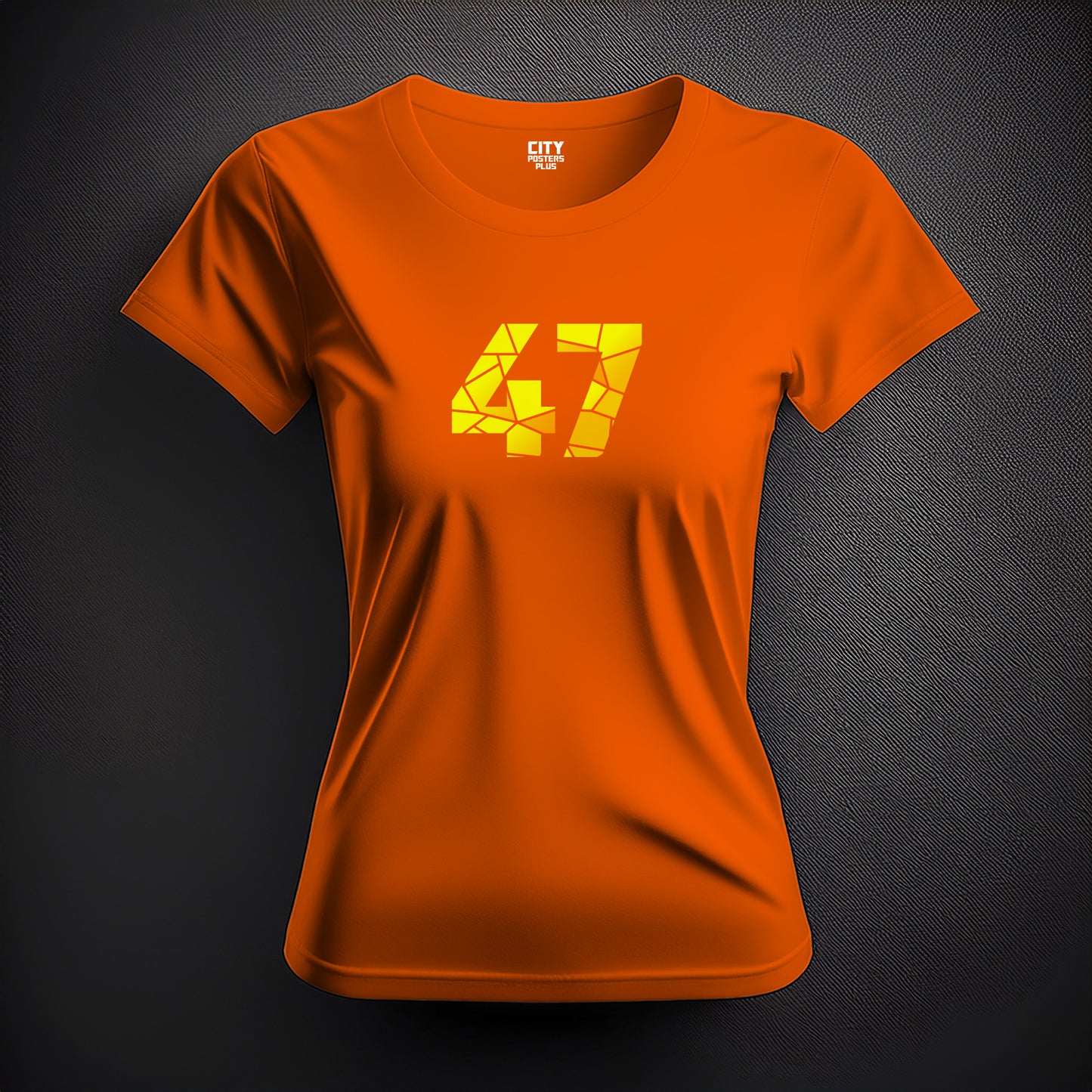47 Number Women T-Shirt (Orange)