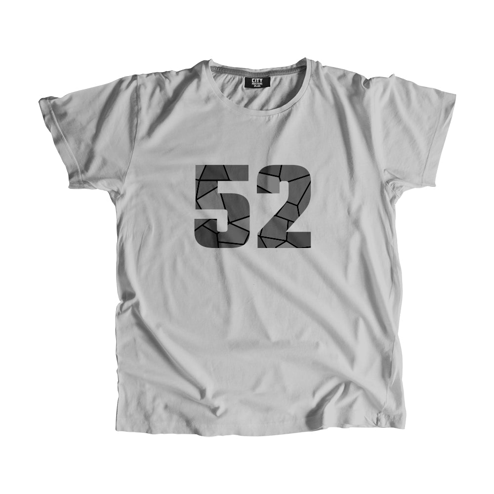 52 Number Men Unisex T-Shirt (Melange Grey)