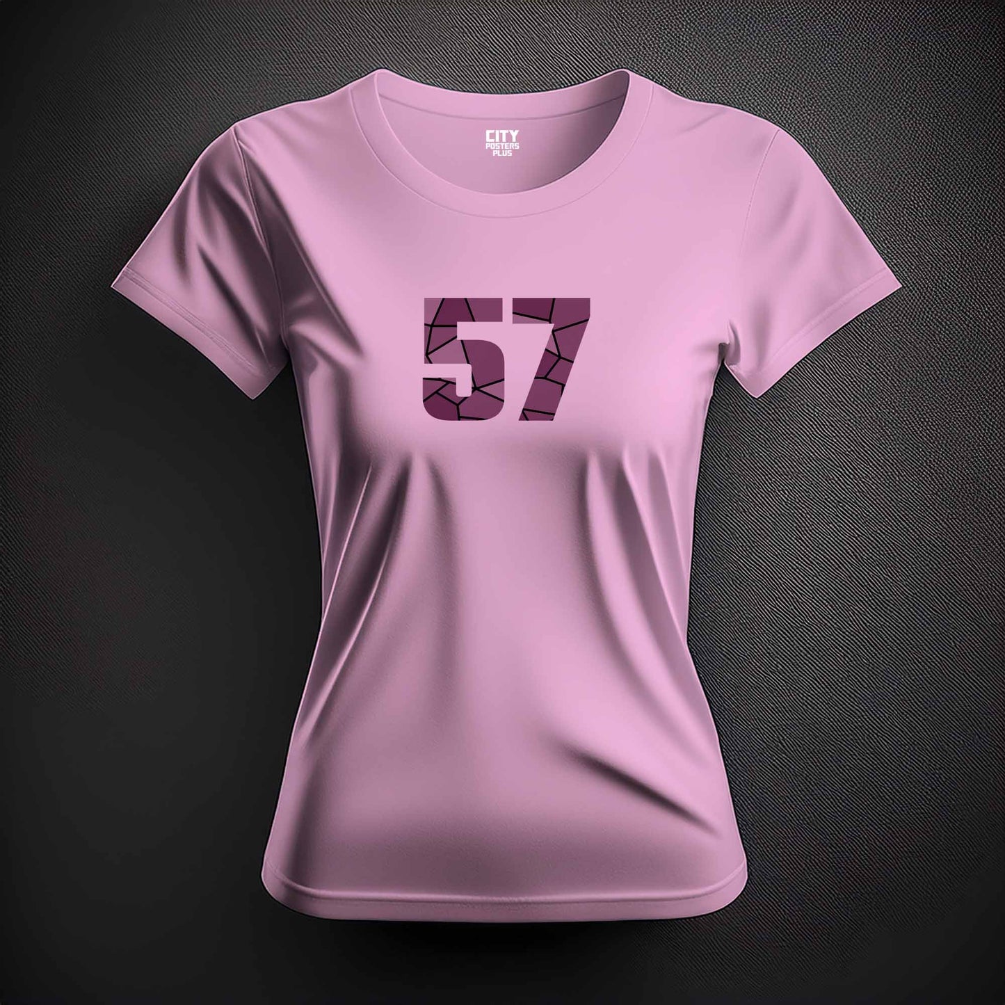 57 Number Women T-Shirt (Light Pink)