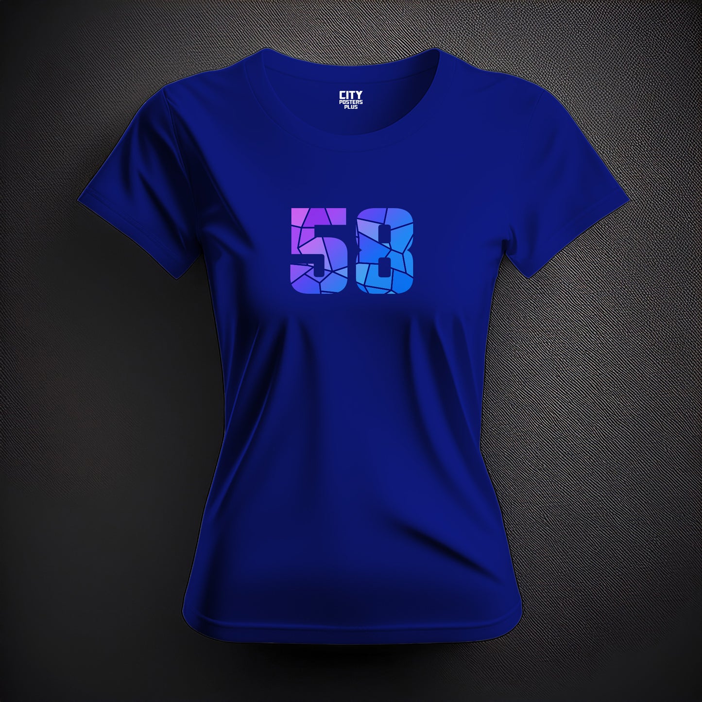 58 Number Women T-Shirt (Royal Blue)