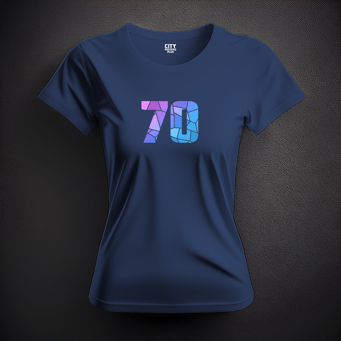 70 Number Women T-Shirt (Navy Blue)