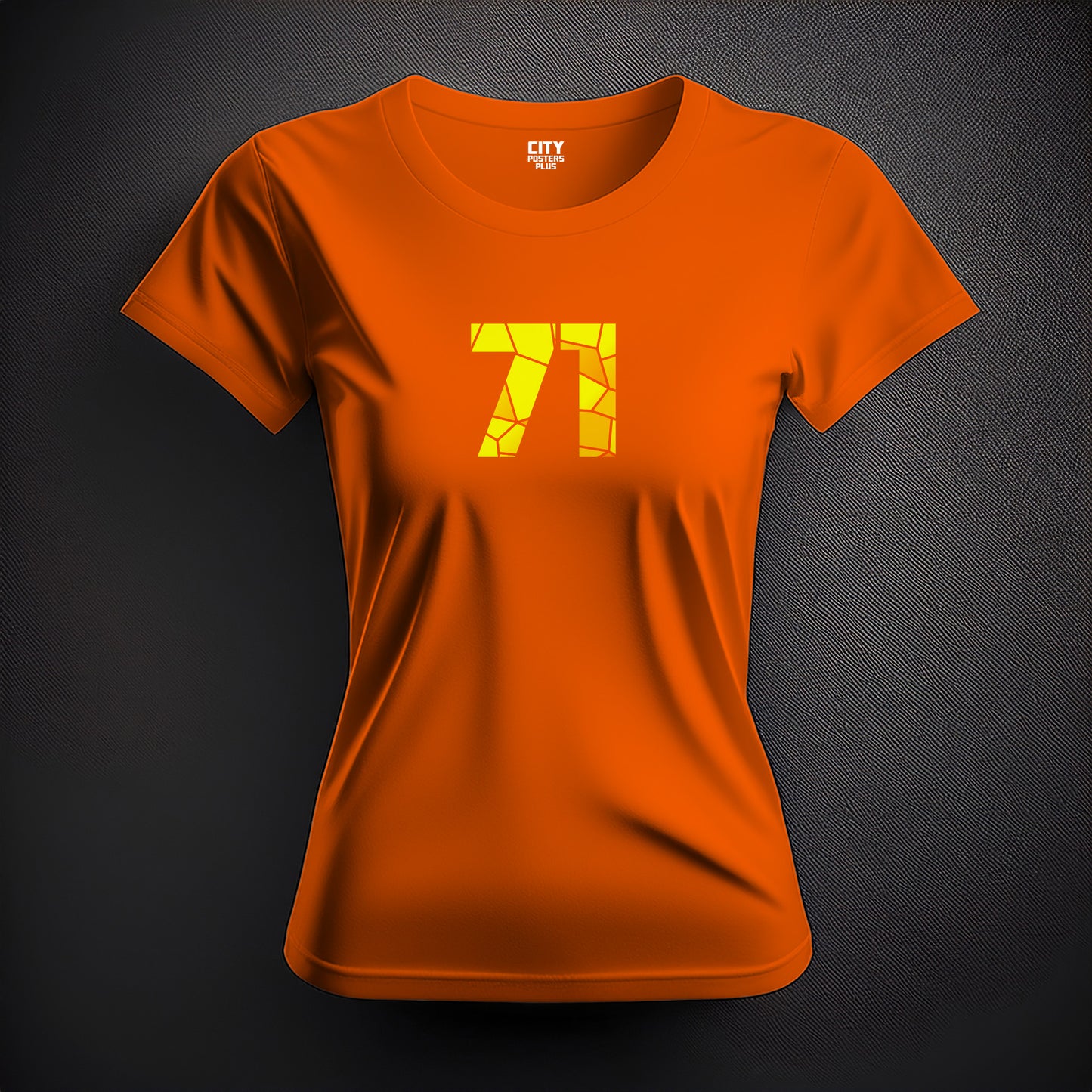 71 Number Women T-Shirt (Orange)