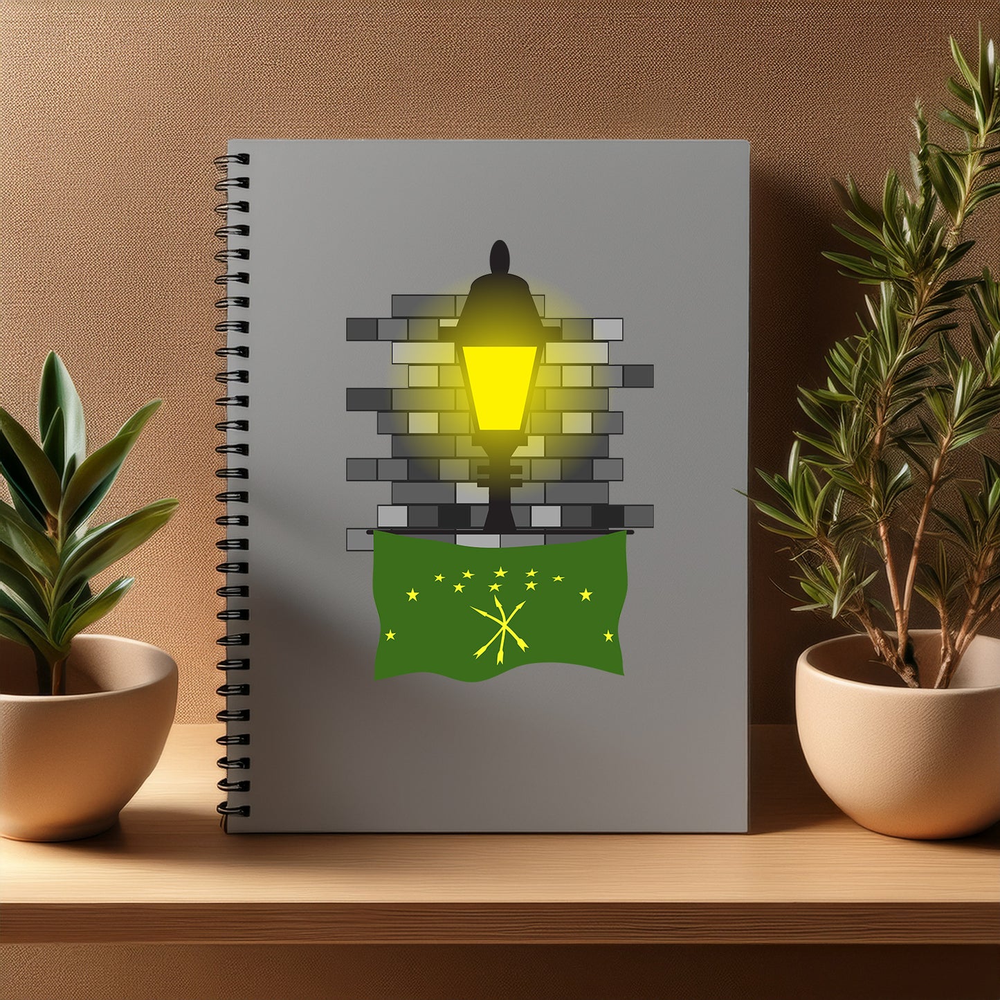 Adygea Street Lamp Bricks Notebook