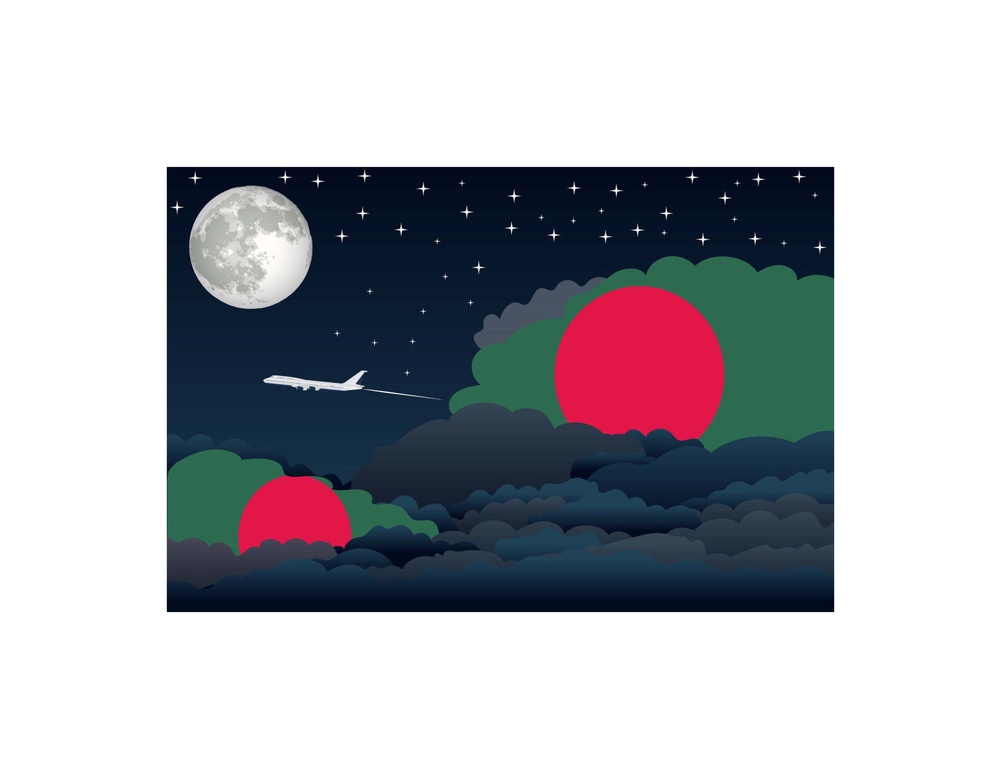 Bangladesh Night Clouds Blankets & Throws | Premium Soft Blankets | City Posters Plus