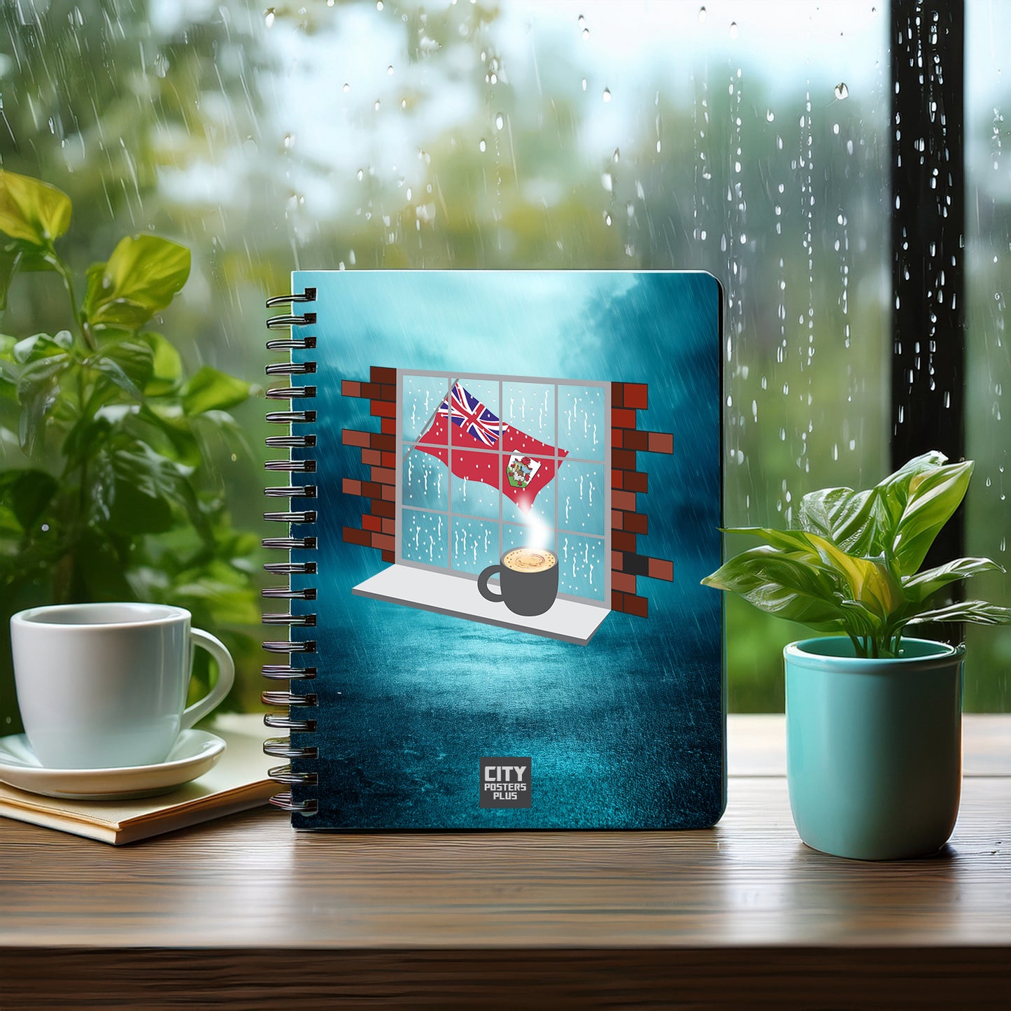 Bermuda Coffee Rain Notebook