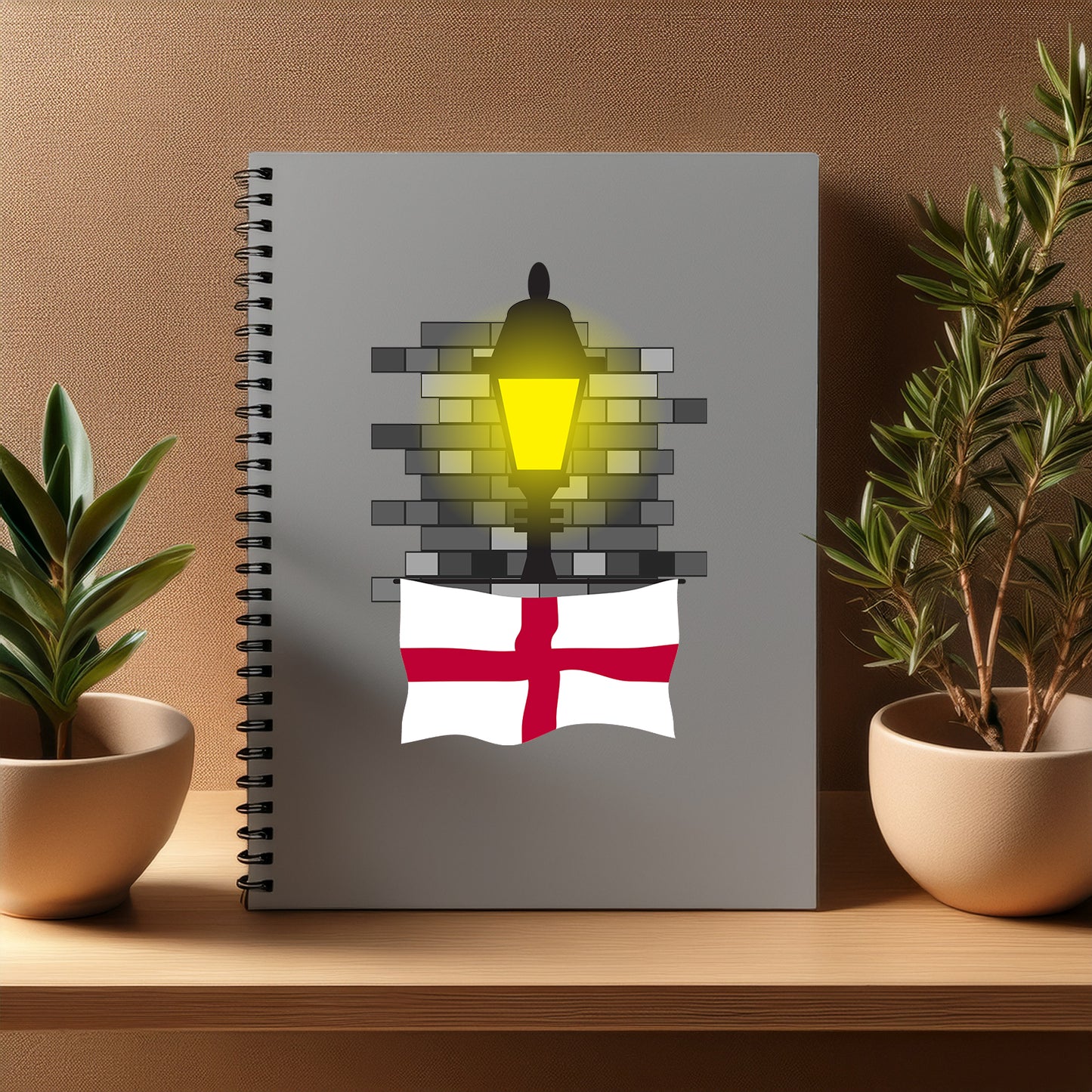 England Street Lamp Bricks Notebook