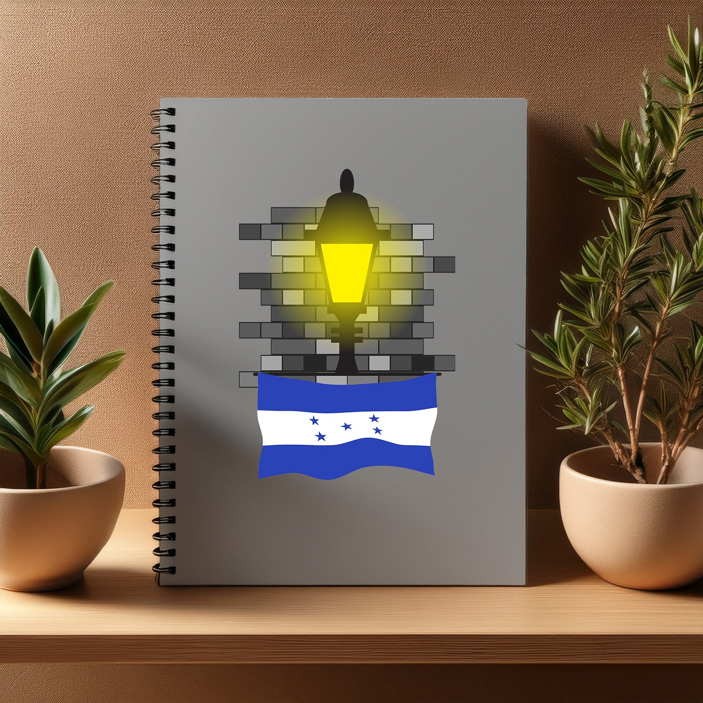 Honduras Street Lamp Bricks Notebook