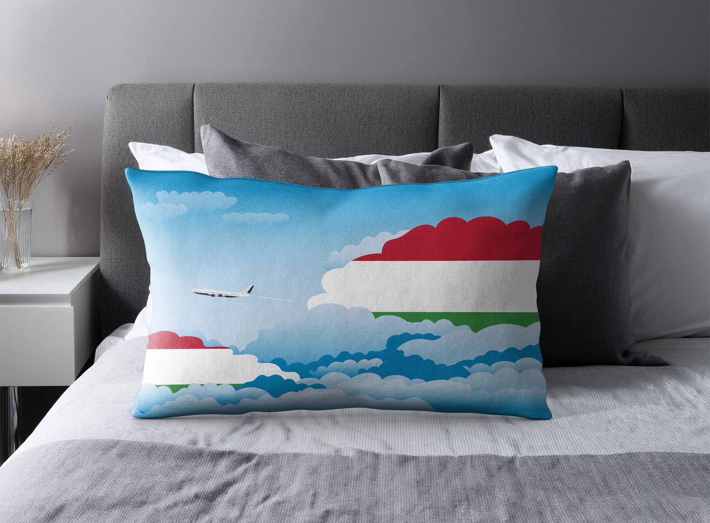 Hungary World Airplane Day Clouds Square & Rectangle Pillow Cases | Aviation Decorative Pillow Covers