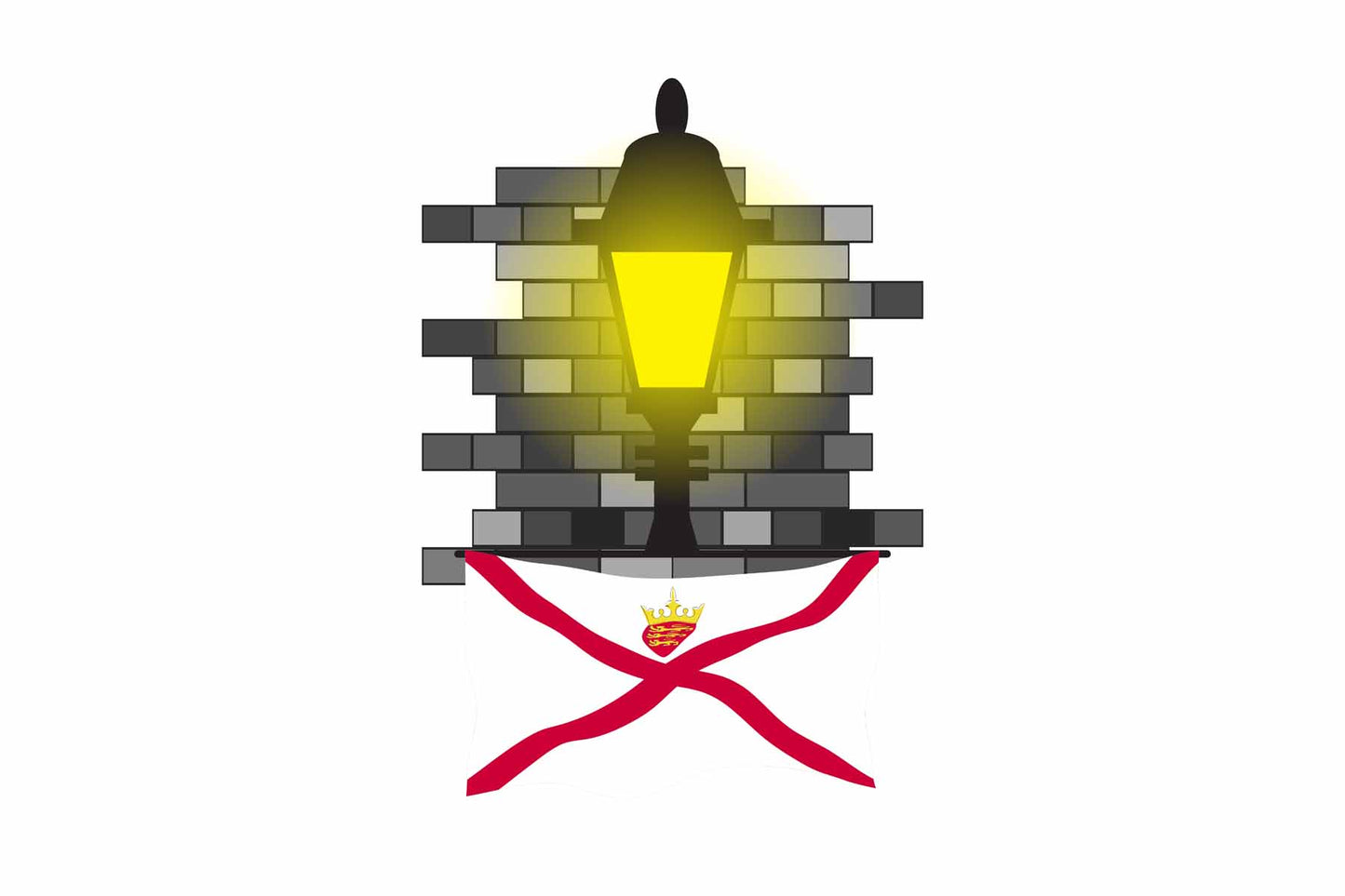 Jersey Town Street Lamp Bricks Sticker & Magnet