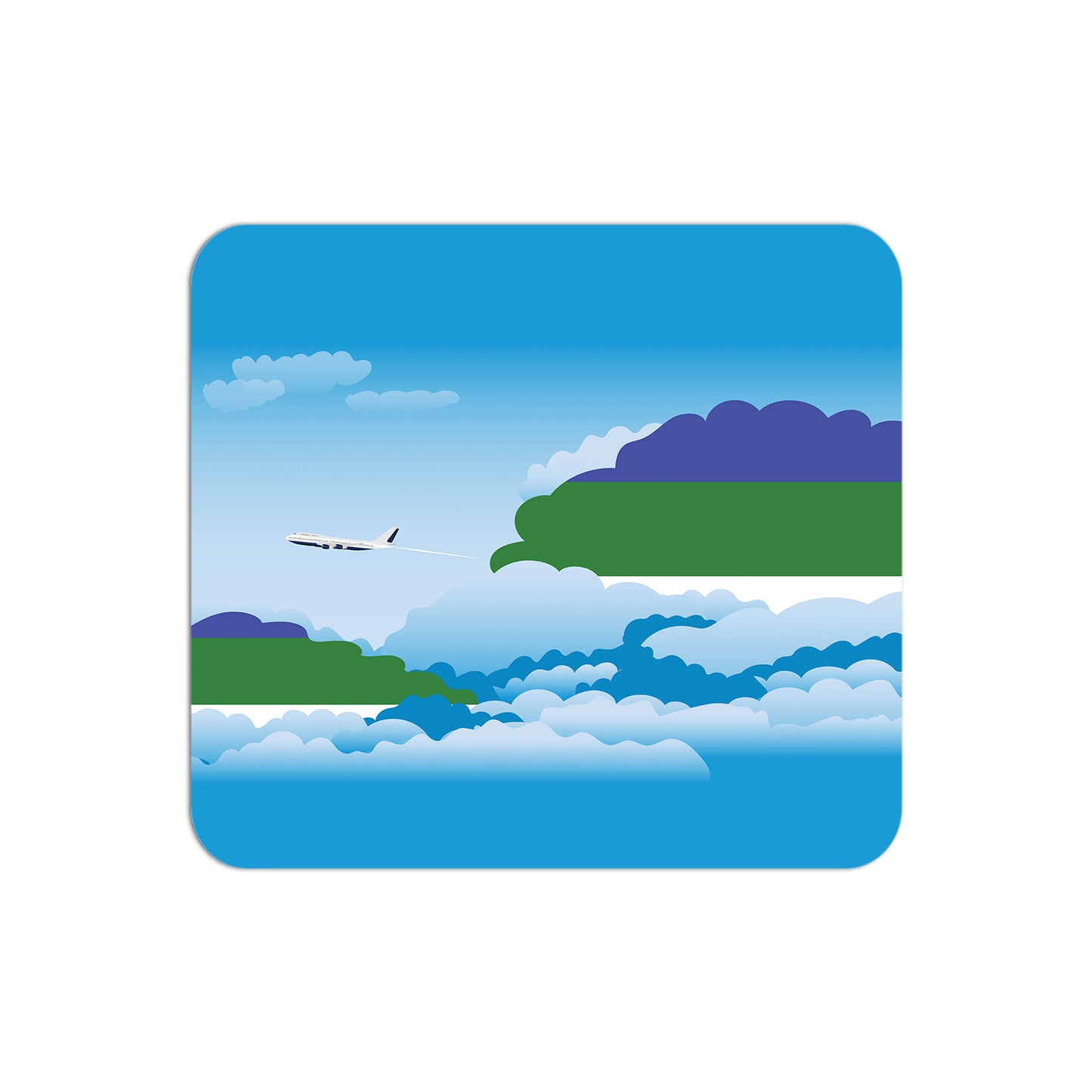 Komi Airplane Airport Flight Day Clouds Mousepad