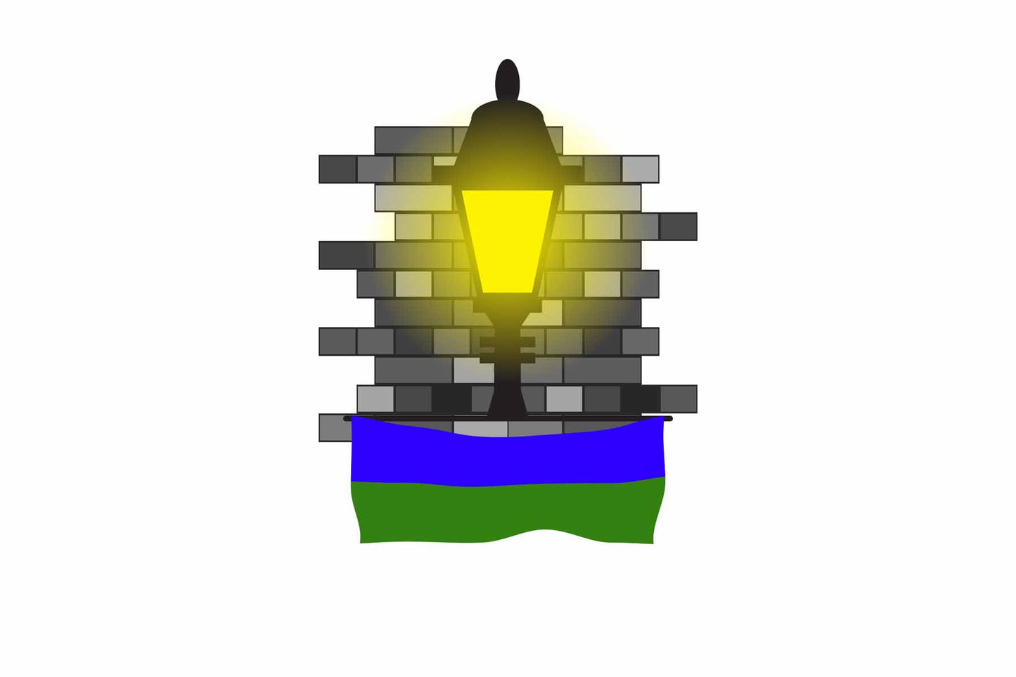 Komi Town Street Lamp Bricks Sticker & Magnet
