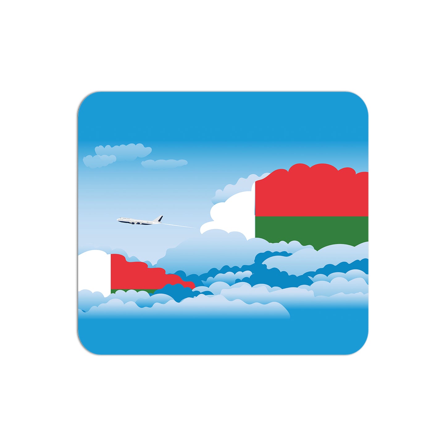 Madagascar Airplane Airport Flight Day Clouds Mousepad