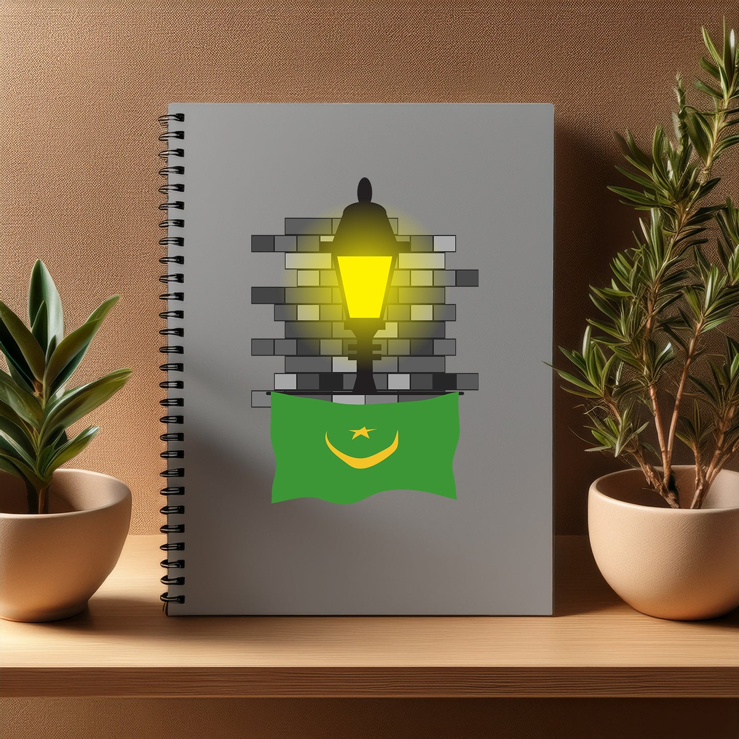 Mauritania Street Lamp Bricks Notebook
