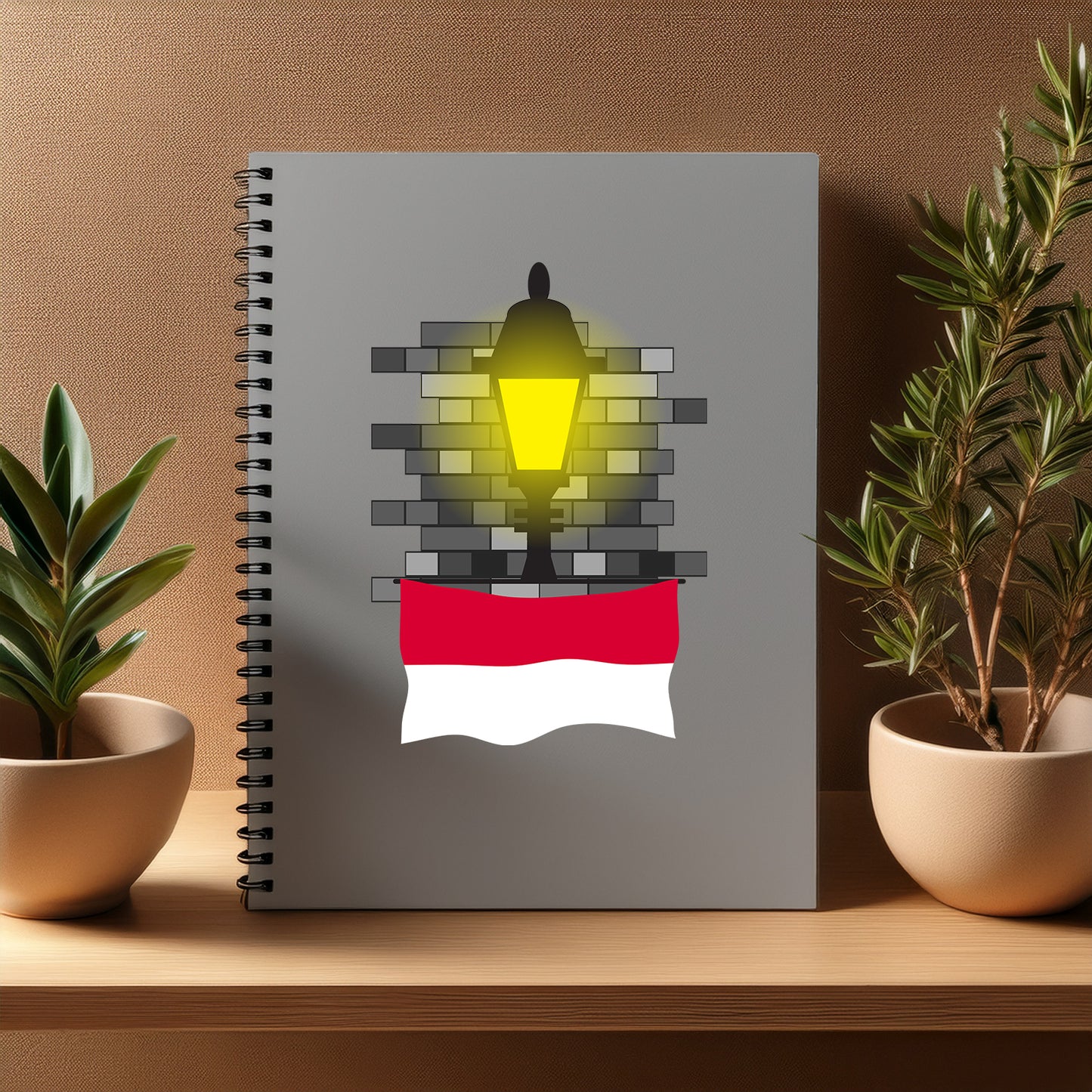 Monaco Street Lamp Bricks Notebook