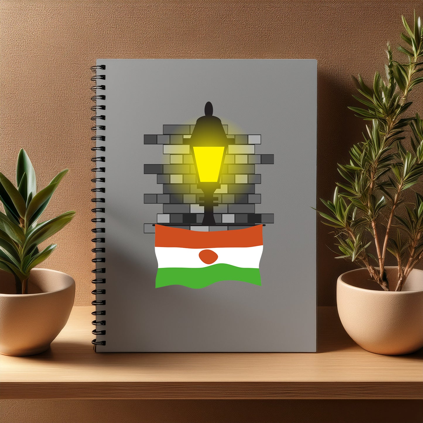 Niger Street Lamp Bricks Notebook