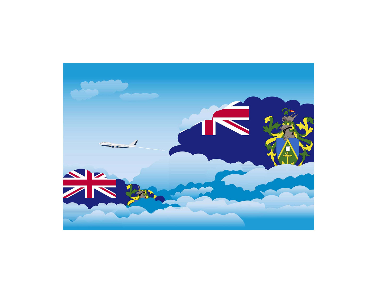 Pitcairn Islands Day Clouds Blankets & Throws | Soft Premium Blankets | City Posters Plus