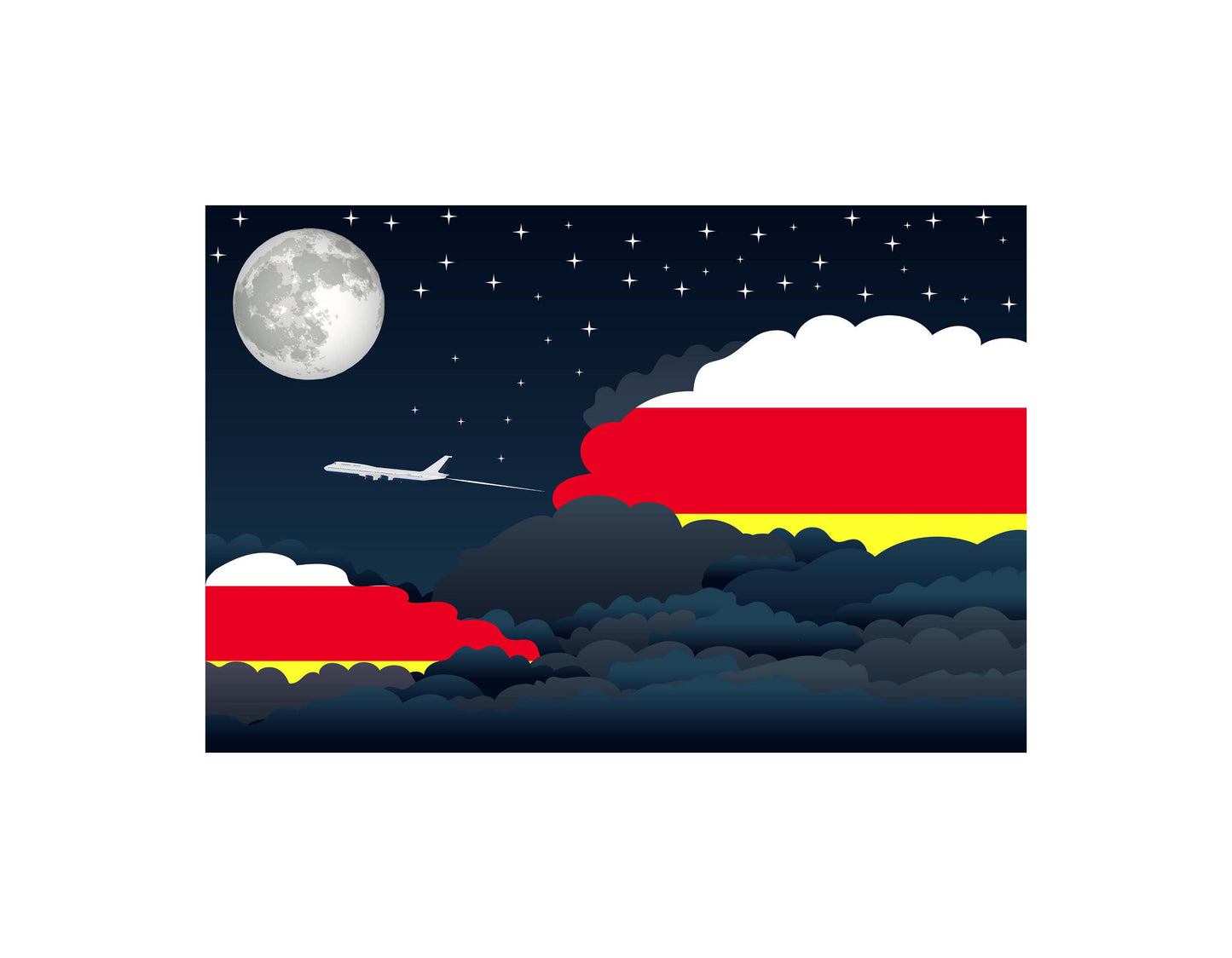 South Ossetia Night Clouds Blankets & Throws | Premium Soft Blankets | City Posters Plus
