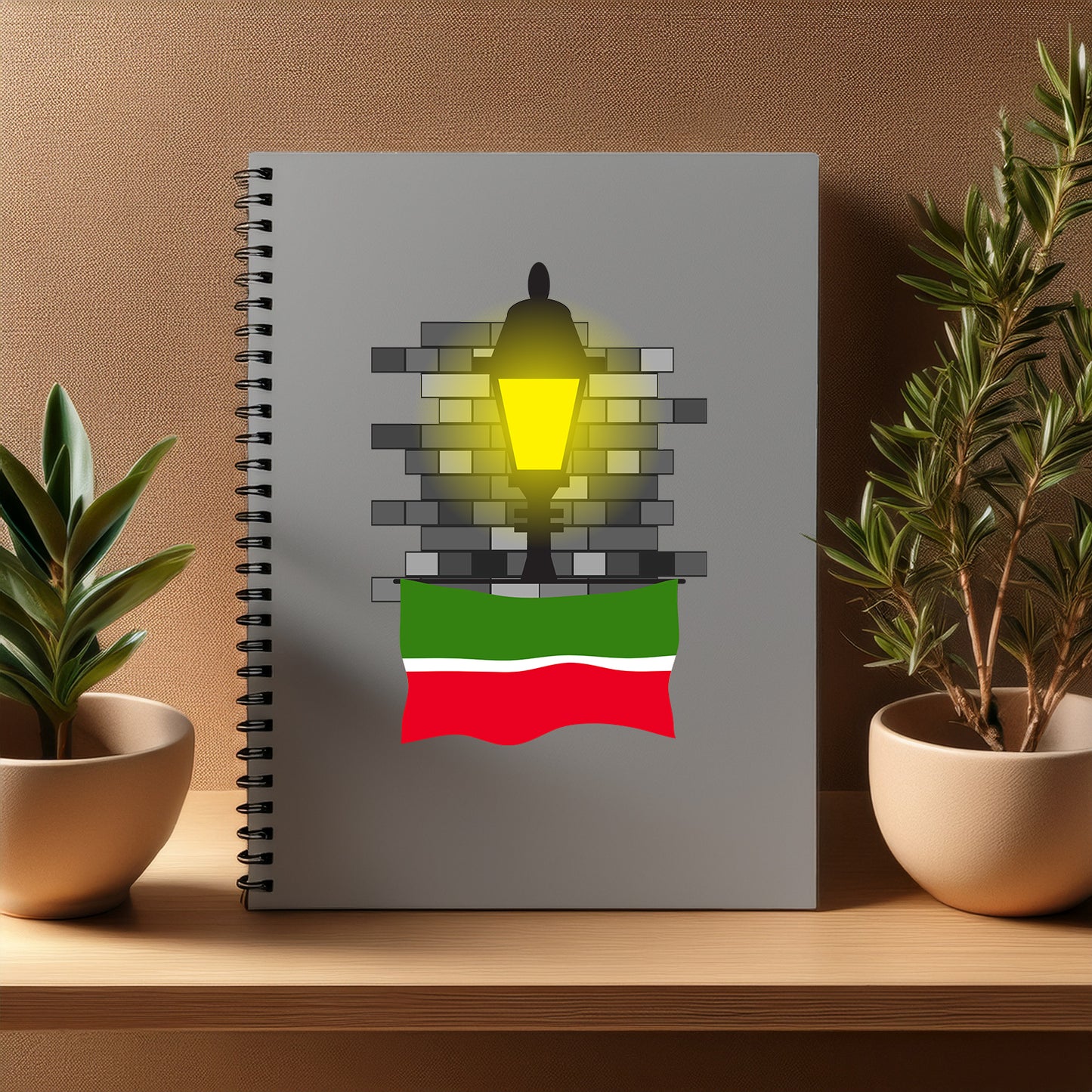 Tatarstan Street Lamp Bricks Notebook