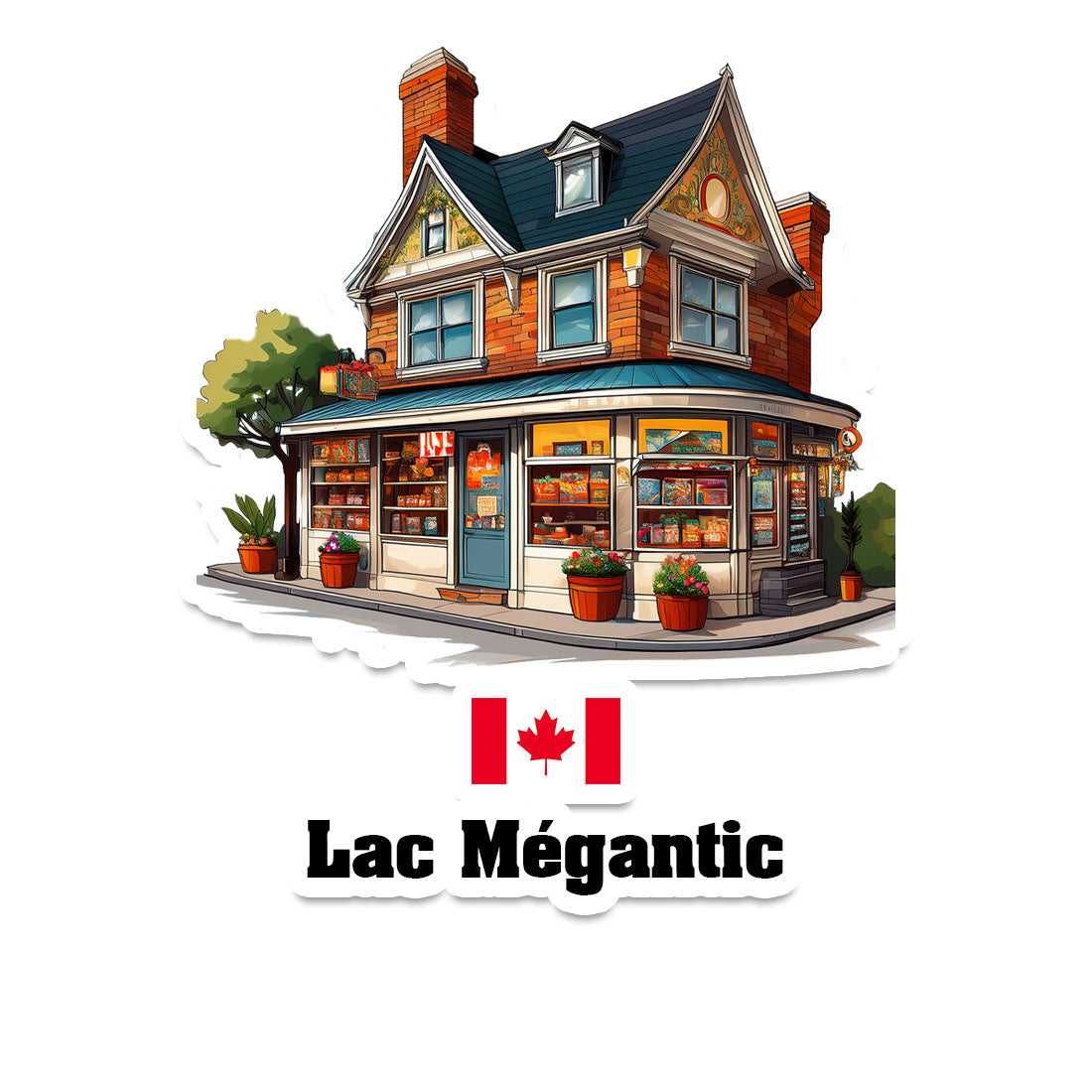 Lac Mégantic Home Town Office Shop Canada Sticker & Magnet