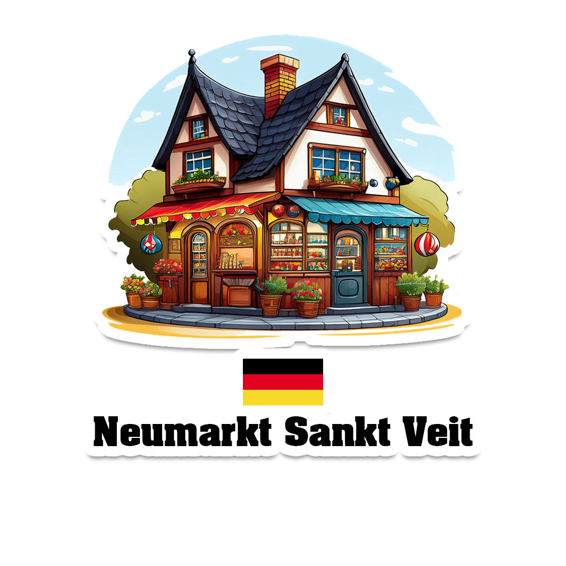 Neumarkt Sankt Veit Home Town Office Shop Germany Sticker & Magnet