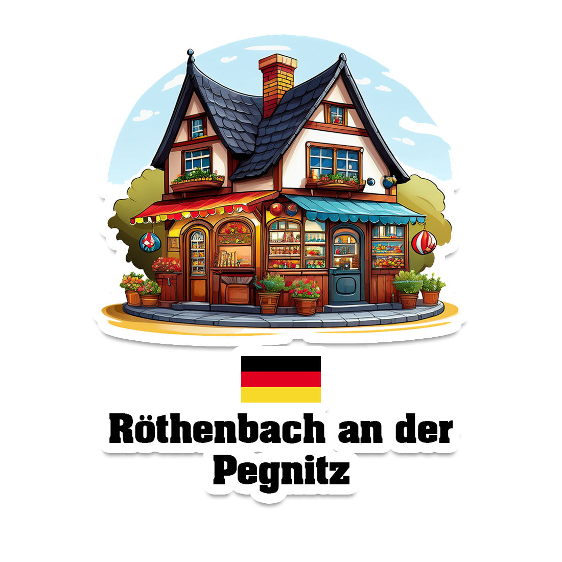 Röthenbach an der Pegnitz Home Town Office Shop Germany Sticker & Magnet