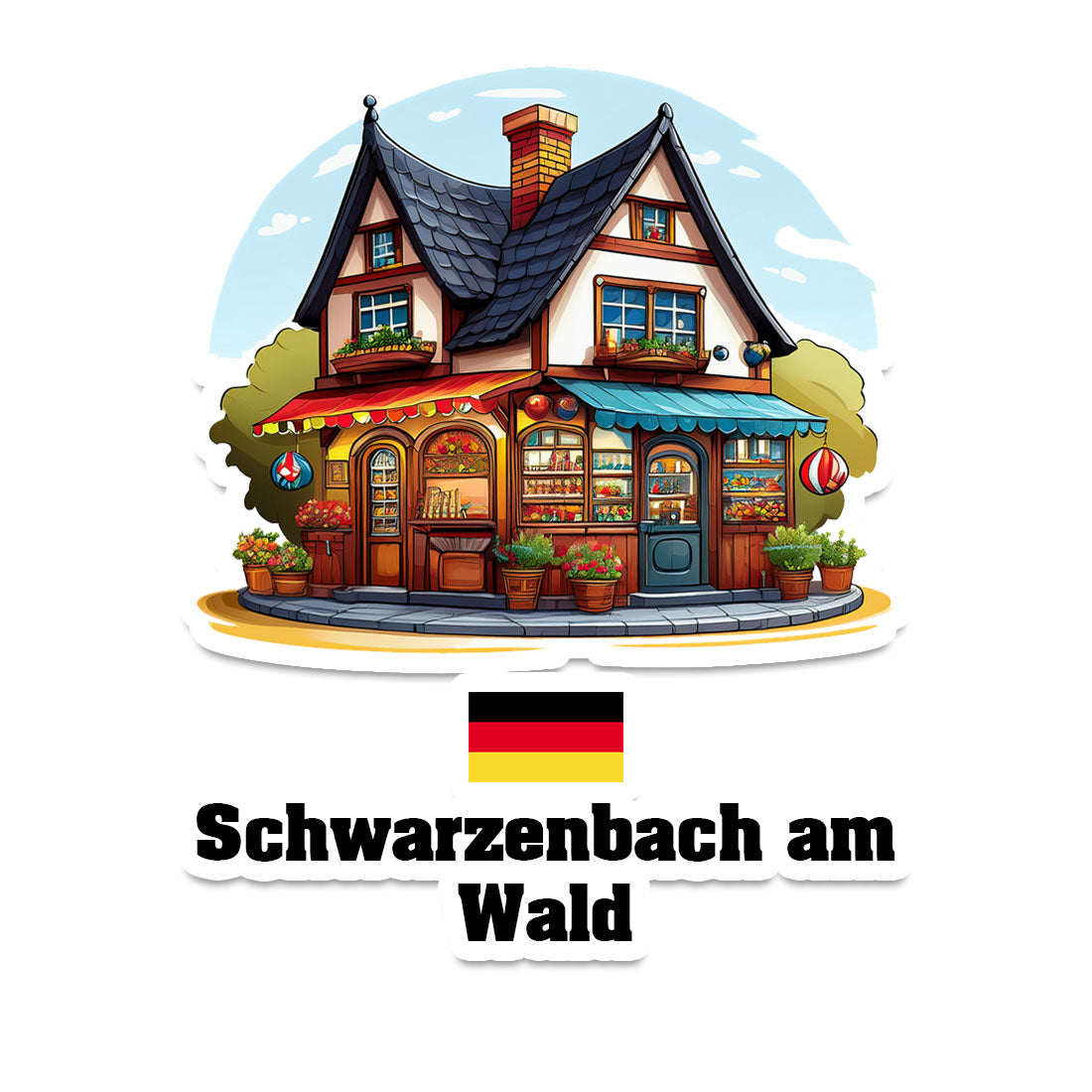 Schwarzenbach am Wald Home Town Office Shop Germany Sticker & Magnet