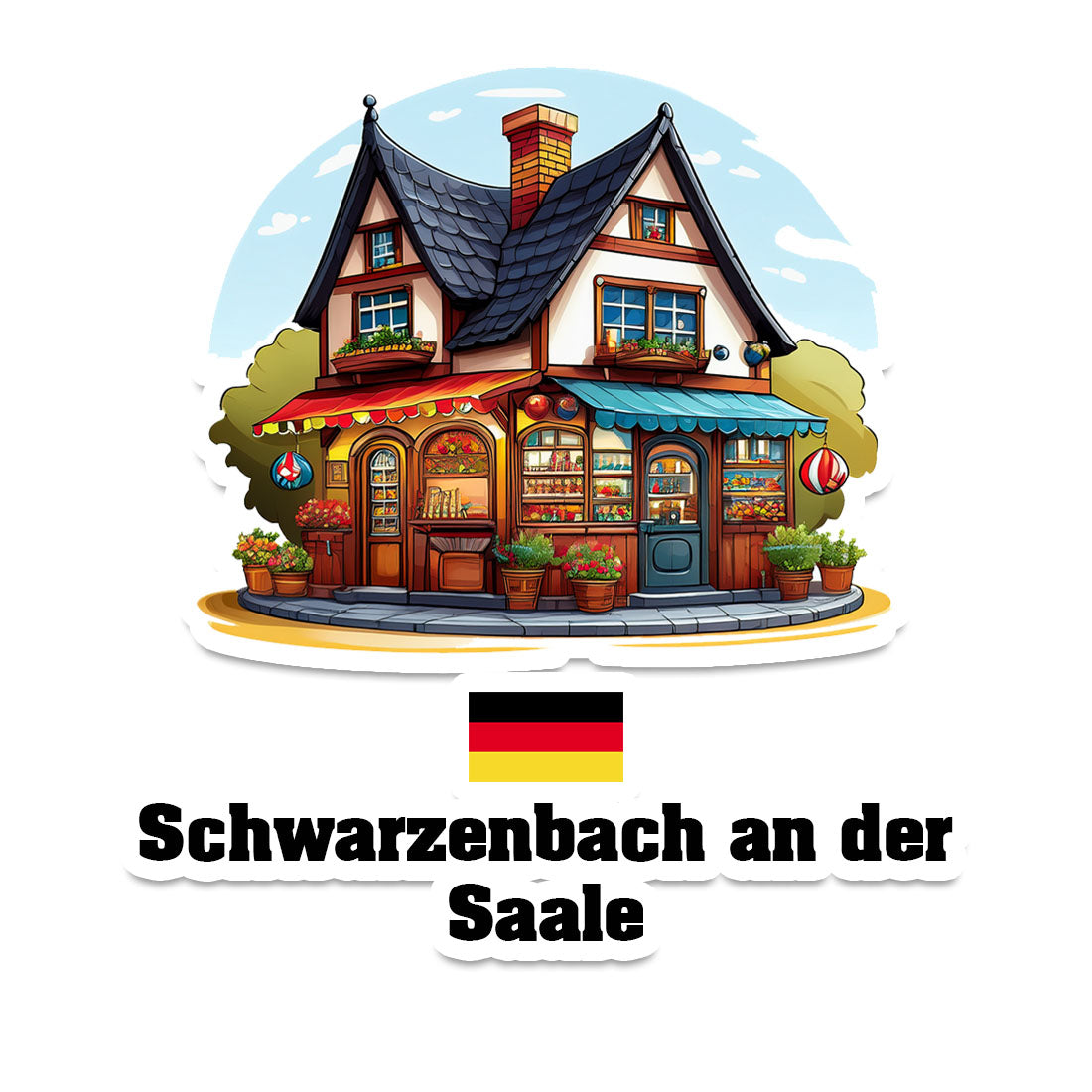 Schwarzenbach an der Saale Home Town Office Shop Germany Sticker & Magnet