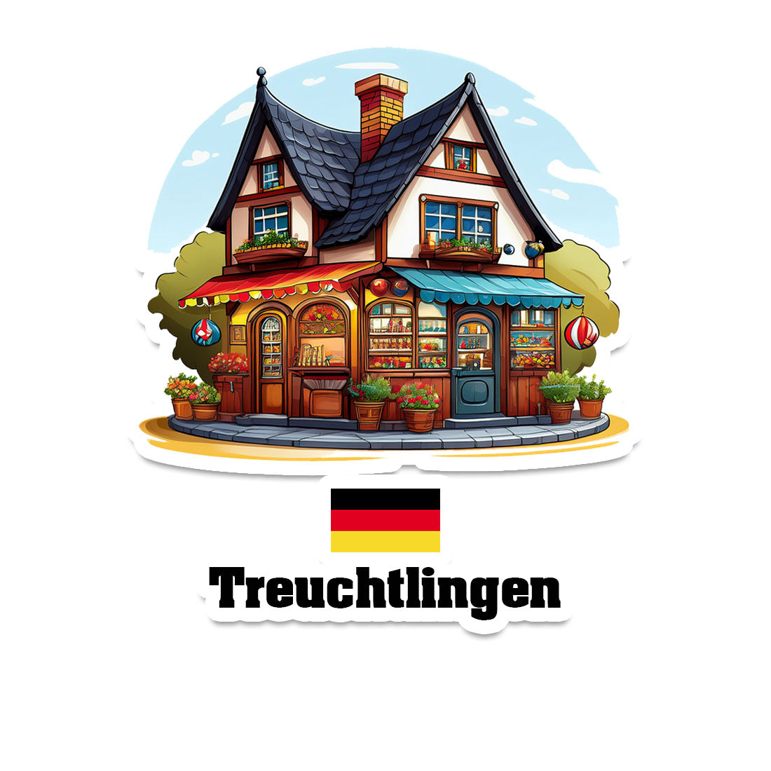 Treuchtlingen Home Town Office Shop Germany Sticker & Magnet