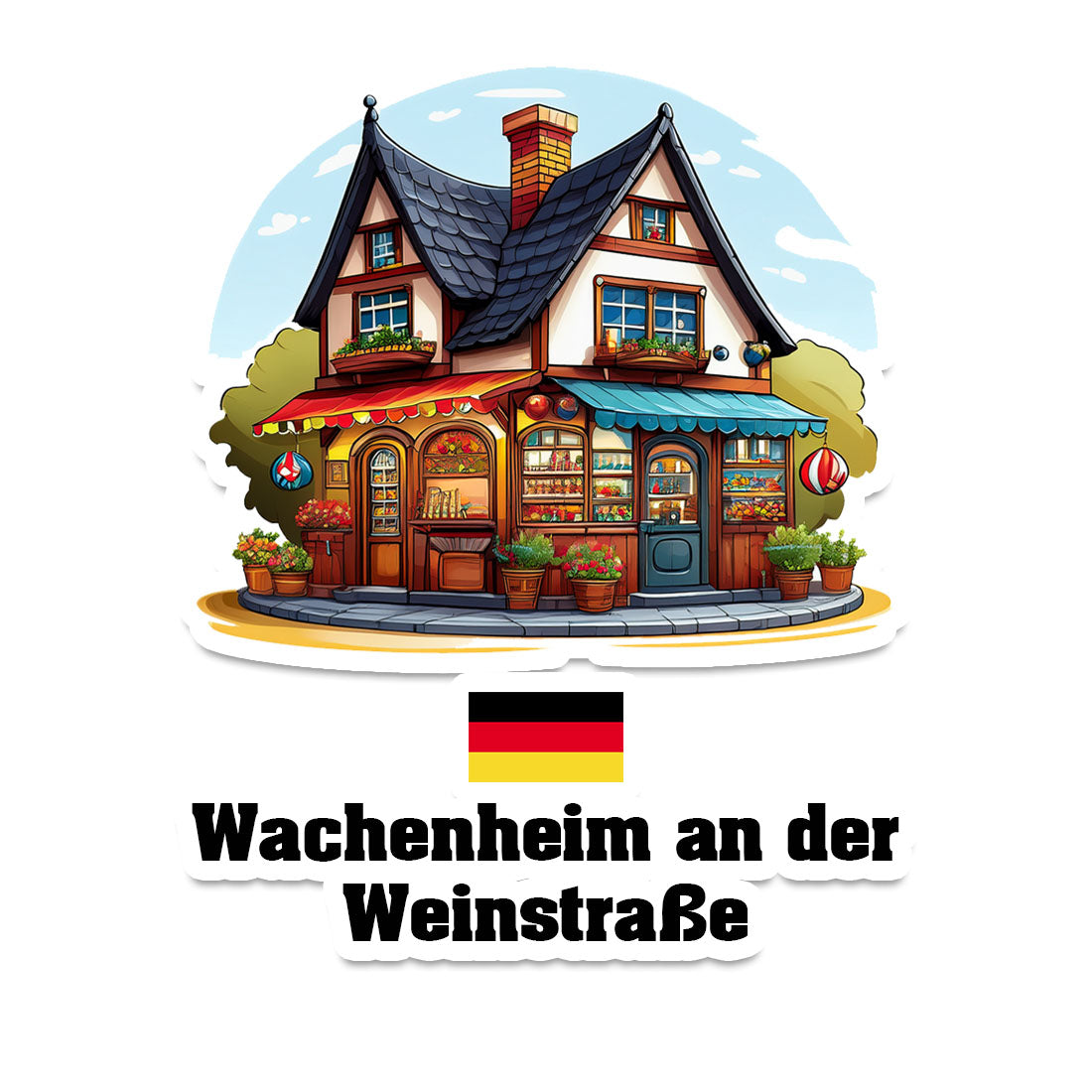 Wachenheim an der Weinstraße Home Town Office Shop Germany Sticker & Magnet