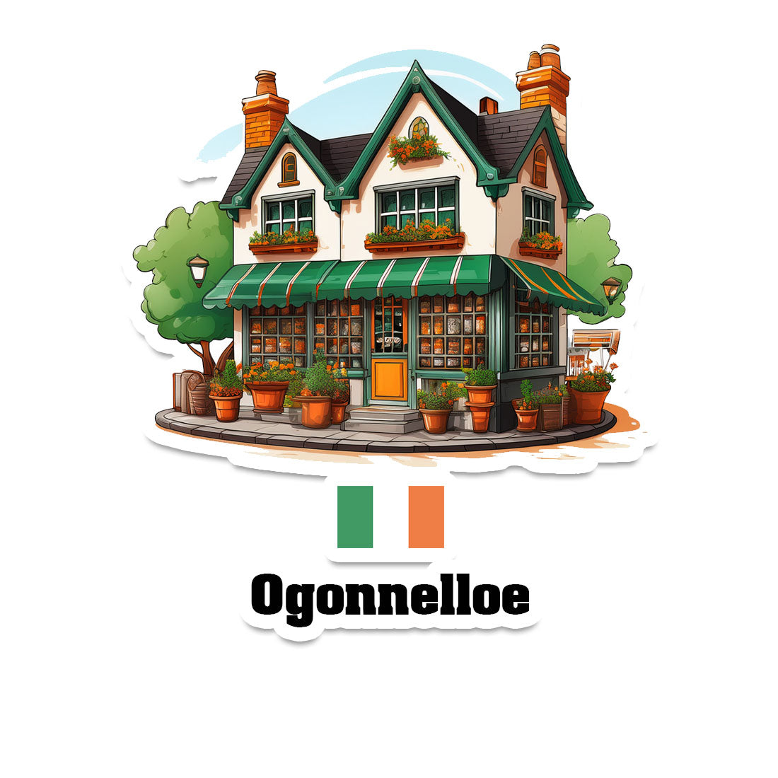 Ogonnelloe Home Town Office Shop Sticker & Magnet