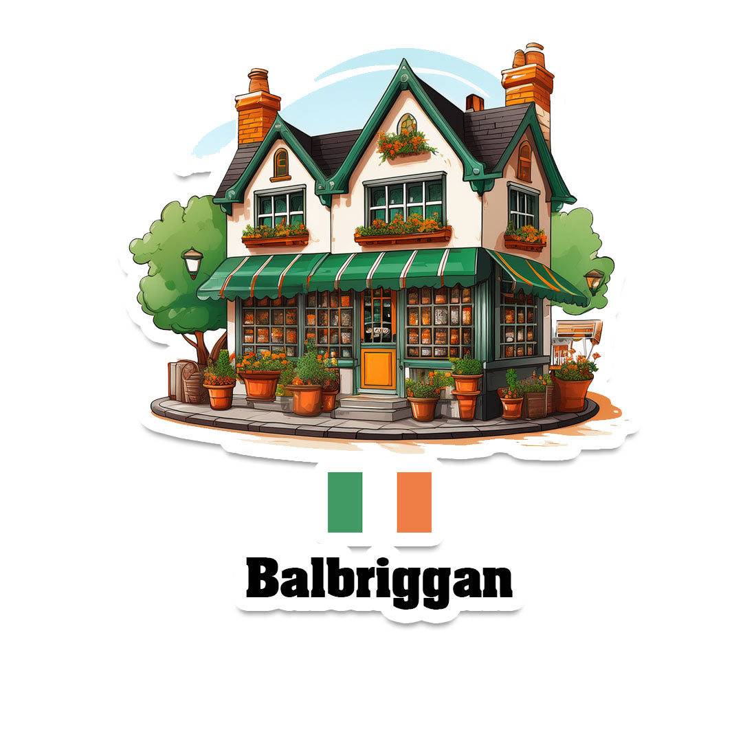 Balbriggan Home Town Office Shop Sticker & Magnet