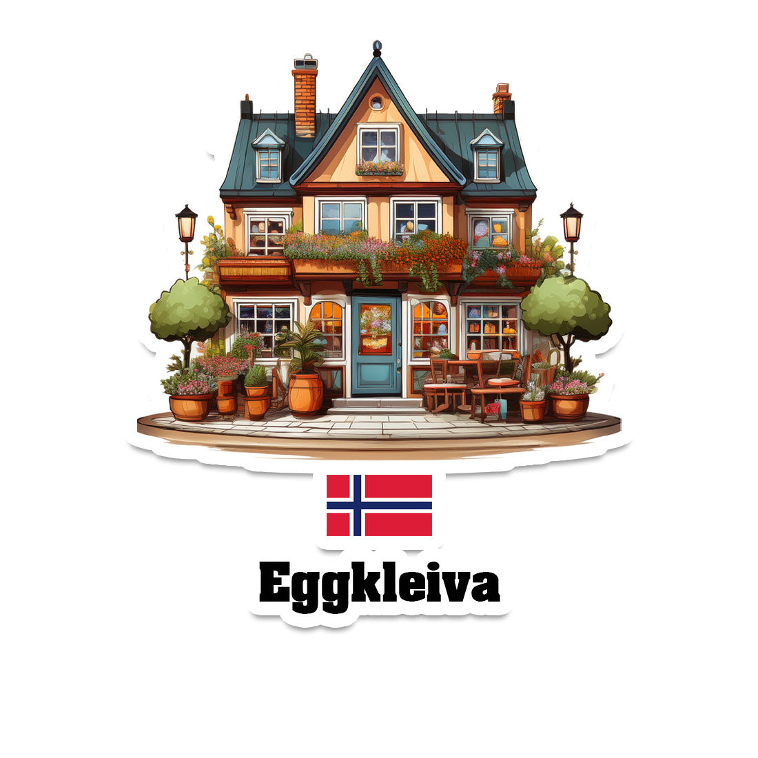Eggkleiva Home Town Office Shop Norway Sticker & Magnet