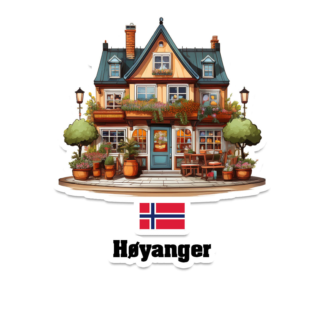 Høyanger Home Town Office Shop Norway Sticker & Magnet