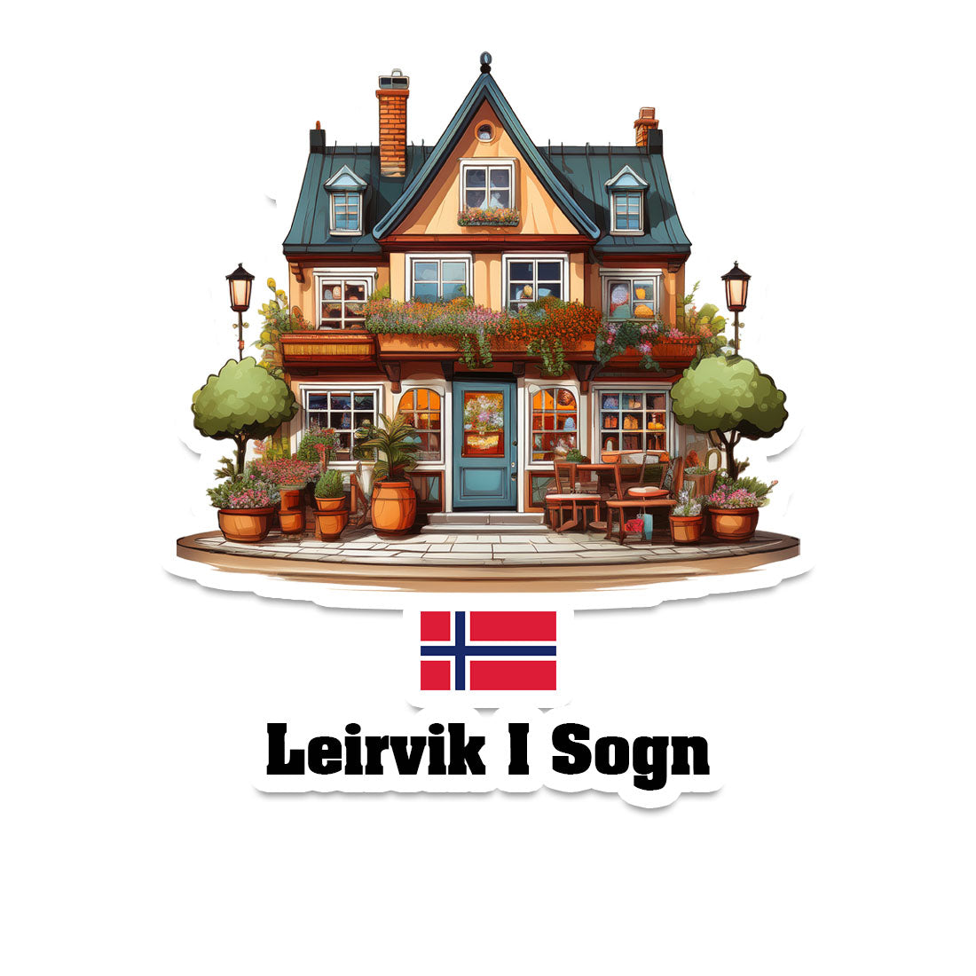Leirvik I Sogn Home Town Office Shop Norway Sticker & Magnet