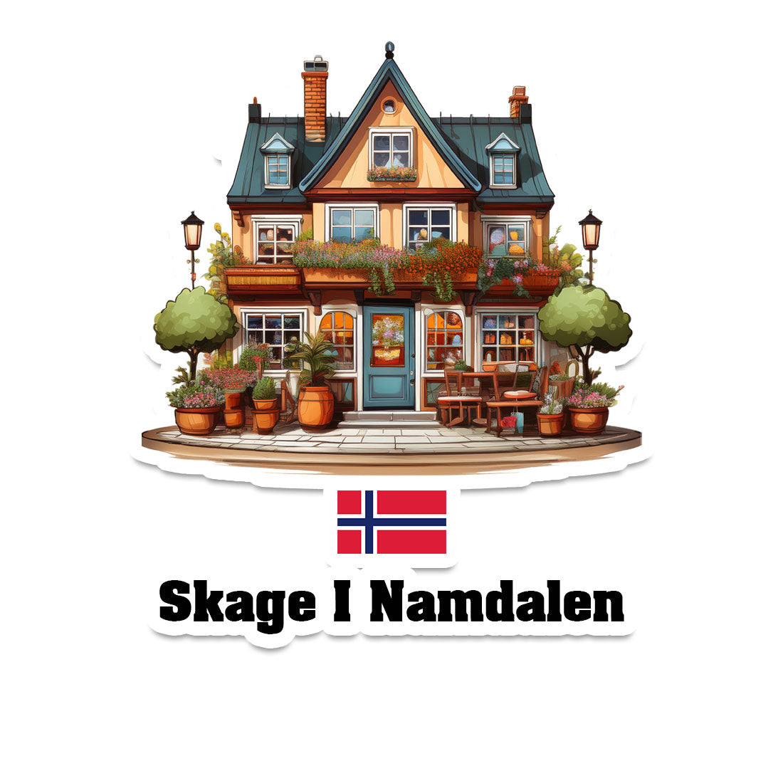 Skage I Namdalen Home Town Office Shop Norway Sticker & Magnet