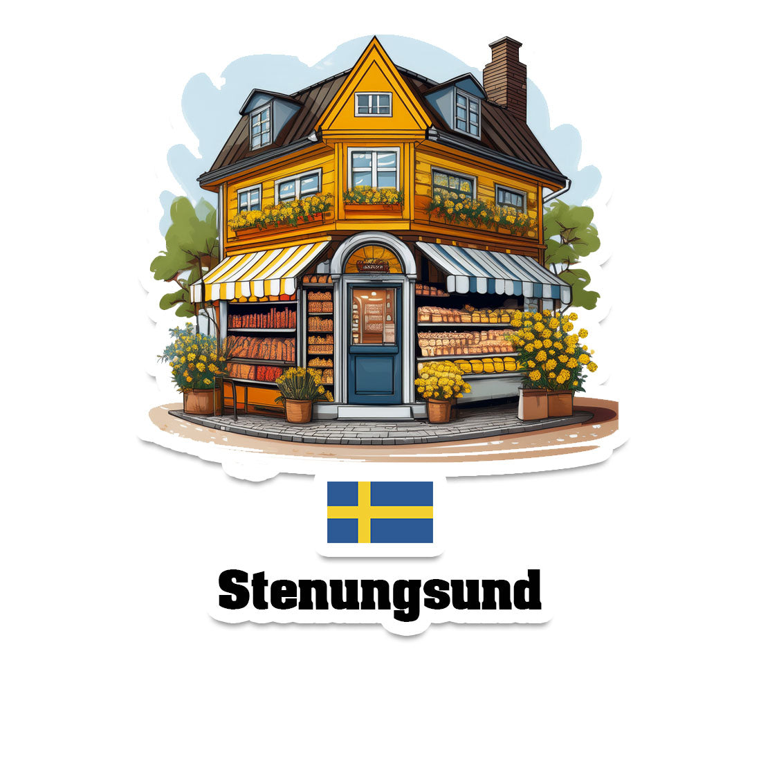 Stenungsund Home Town Office Shop Sweden Sticker & Magnet