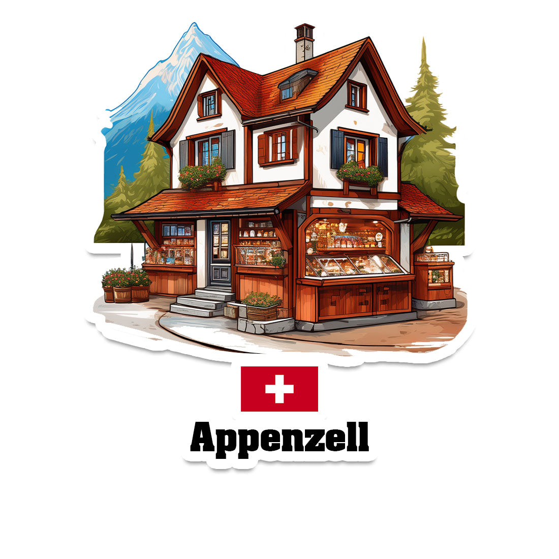 Appenzell Home Town Office Shop Switzerland Sticker & Magnet