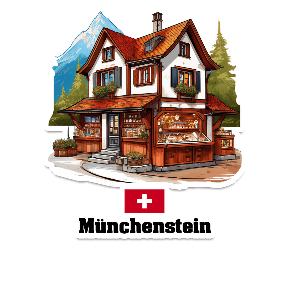 Münchenstein Home Town Office Shop Switzerland Sticker & Magnet