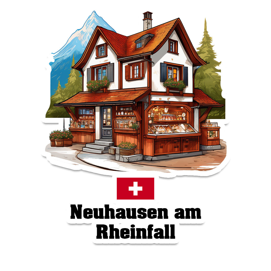 Neuhausen am Rheinfall Home Town Office Shop Switzerland Sticker & Magnet
