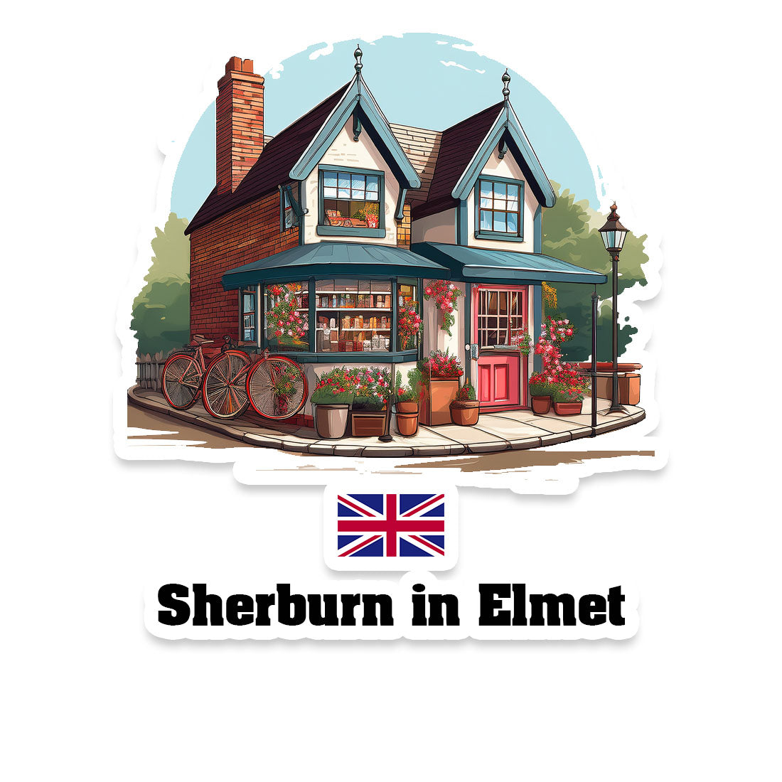 Sherburn in Elmet Home Town Office Shop United Kingdom Sticker & Magnet