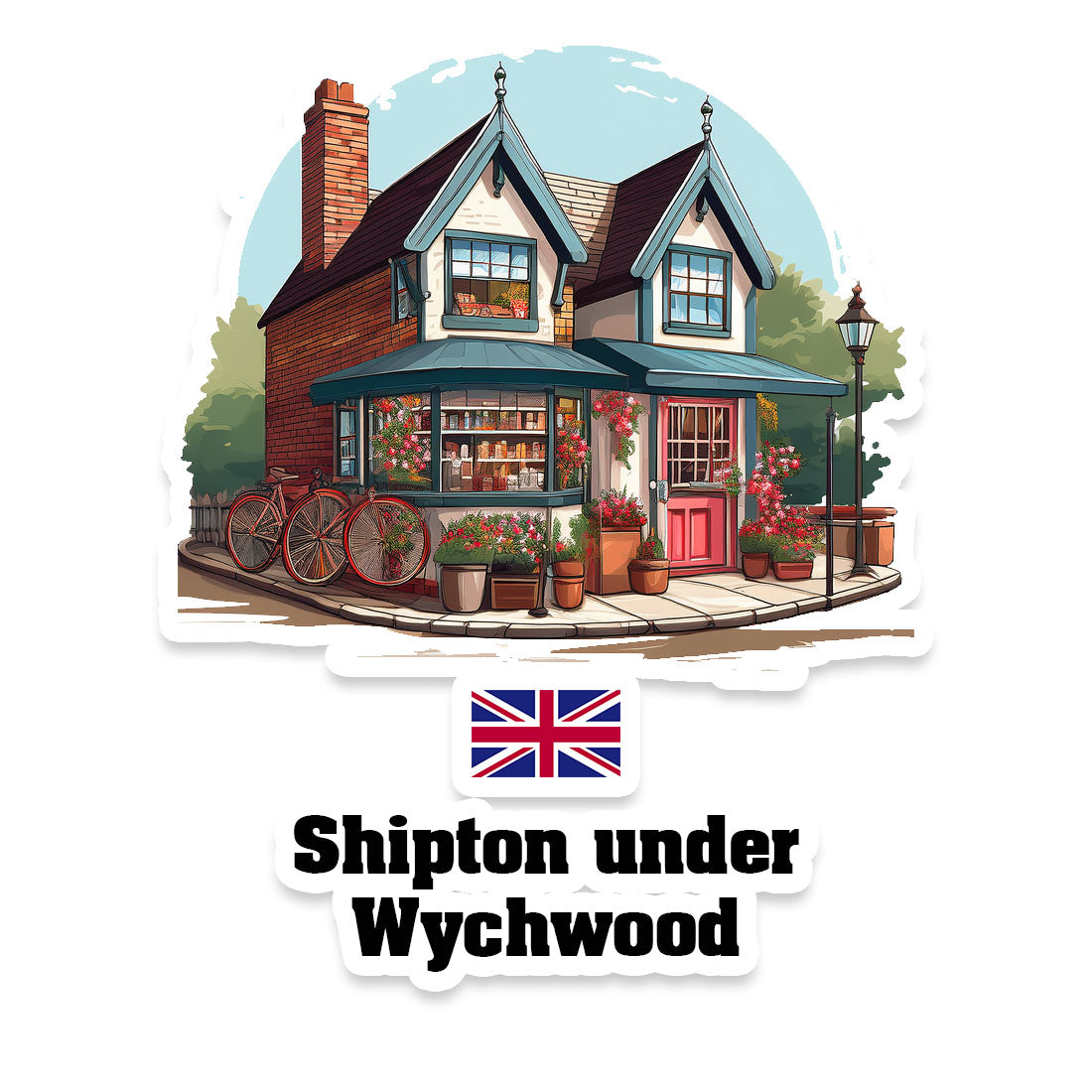 Shipton under Wychwood Home Town Office Shop United Kingdom Sticker & Magnet