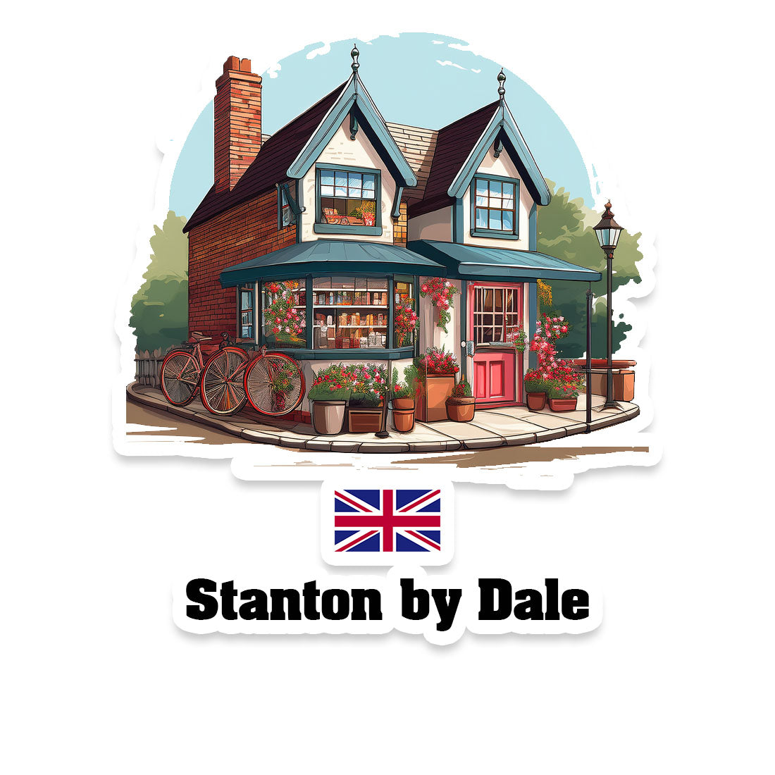 Stanton by Dale Home Town Office Shop United Kingdom Sticker & Magnet