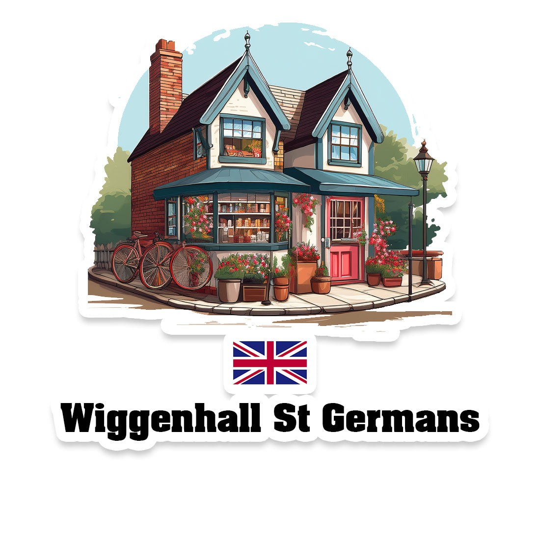 Wiggenhall St Germans Home Town Office Shop United Kingdom Sticker & Magnet