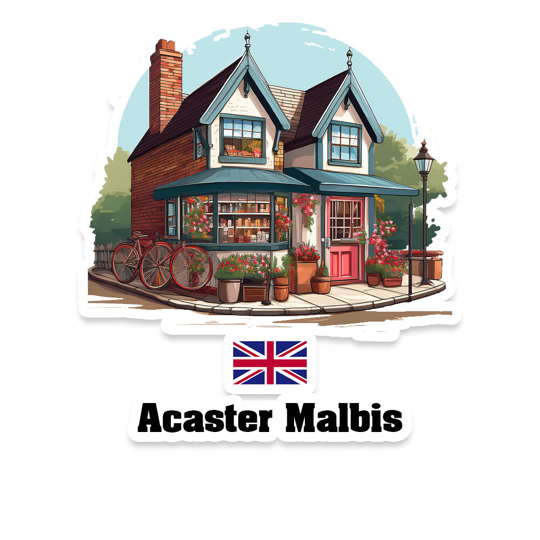 Acaster Malbis Home Town Office Shop United Kingdom Sticker & Magnet