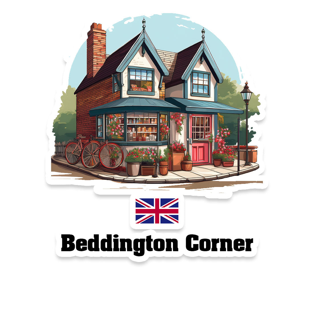 Beddington Corner Home Town Office Shop United Kingdom Sticker & Magnet