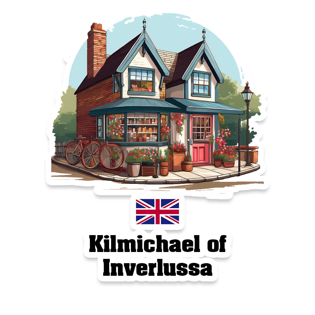 Kilmichael of Inverlussa Home Town Office Shop United Kingdom Sticker & Magnet